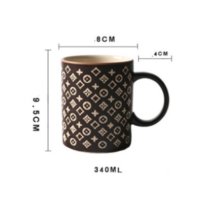 Italian Classic Style Creative Retro Mug Matte Ceramic Coffee Cup Breakfast Cup Couples Tea Cups Mug Western Eco Friendly Trump