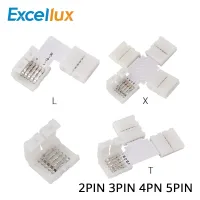 5ชิ้น2pin 3pin 4pin ขั้วต่อ Led หัวแร้งปราศจาก5pin ขั้วต่อมุมรูปตัว L / T / X 10มม. สำหรับ Rgb Rgbw Rgbww ไฟแถบไฟ Led