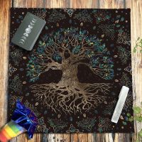 Tarot Tablecloth Celtic Knots Velvet Tree of Life Altar Cloth Pagan Spiritual Pendulum Witchcraft Astrology Oracle Cards Pads