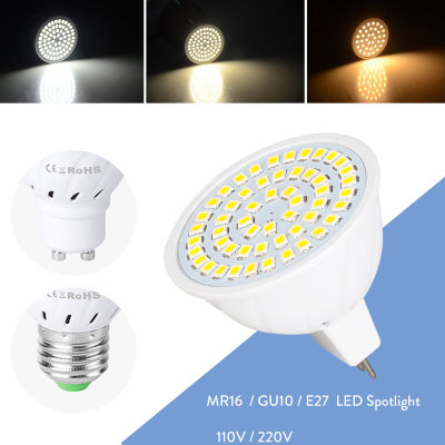 10PcsA Lot 12V 24V 110V 220V GU10 LED Spotlight MR16 Lamp Spot light Bulb E27 Led lampara bombillas gu 10 2835 Light 4W 6W 8W