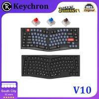 Keychron V10อลิซรูปร่างที่กำหนดเองแป้นพิมพ์แบบมีสายปรุ่มปรับระดับเสียงหมวกแก๊ปเล่นบอล PBT