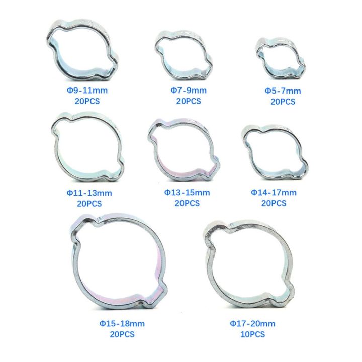 free-shipping-150pcs-5-20mm-hose-clamp-double-ears-clamp-worm-drive-fuel-water-hose-pipe-clamps-clips-1pc-plier