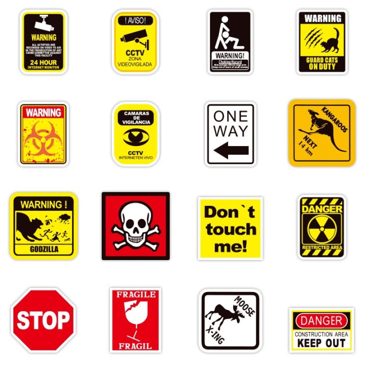 50-pcs-warning-signs-stickers-for-laptop-motorcycle-bike-luggage-guitar-home-decor-diy-danger-banning-reminder-funny-sticker