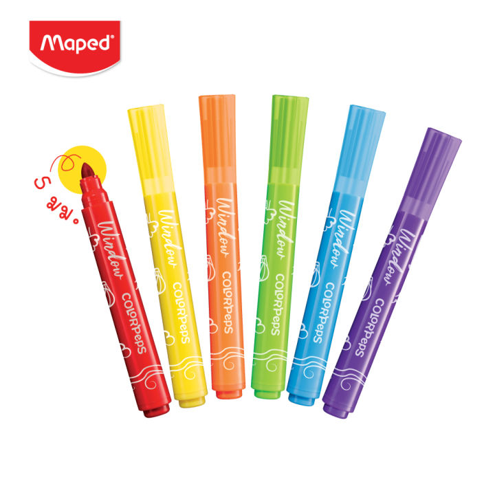 maped-มาเพ็ด-ปากกาเมจิก-เขียนกระจก-colorpeps-window-สีเขียนกระจก-รหัส-fc-844820