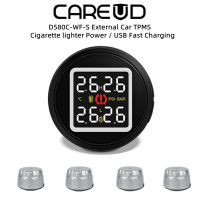 CAREUD D580C-WF-S รถไร้สาย TPMS จอแสดงผล LCD ยานพาหนะ TPMS การตรวจสอบแบบเรียลไทม์