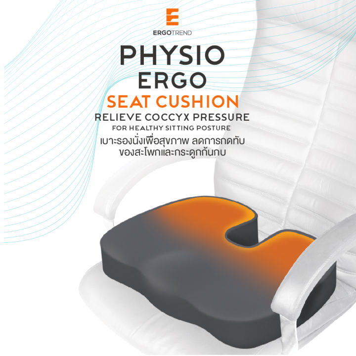 ergotrend-เซ็ตคู่-เบาะรองหลังเพื่อสุขภาพ-สำหรับคนปวดหลังล่าง-physio-ergo-lower-back-physio-ergo-seat-cushion