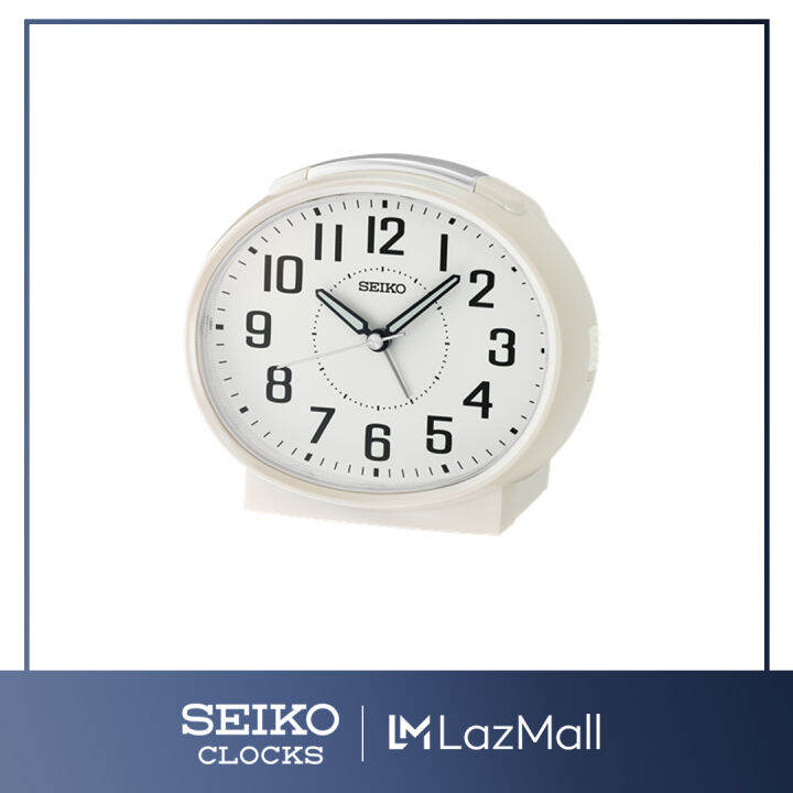 Seiko QHK059W Alarm Clock White Dial White Case Lazada PH
