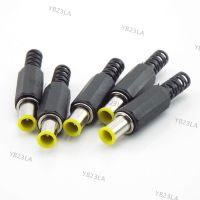 5pcs 6.5x4.4mm DIY Audio Adapter DC male Power Plug 1.3mm Pin Connector Power Plug Yellow 6.5 4.4 Male Welding YB23TH