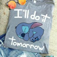 Stitch Ill Do It Tomorrow Men T Shirt Cotton S Sport Grey