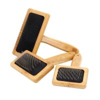 Pet Dog Brush Bamboo Comb Shedding Hair Remove Needle Cat Brush Combs Grooming Tool For Dog Pet Cleaning Supplies Accessories Brushes  Combs