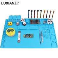 LUXIANZI Heat-Resistant Silicone Soldering Mat Insulation ESD Work Desk Pad For BGA Soldering Station Repair Pad with Magnetic