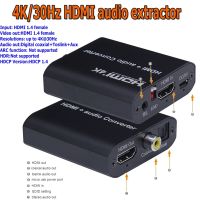 HDMI 2.0เครื่องแยกสัญญาณเสียง4K 60Hz HDMI ARC HDR EDID ตัวแปลงตัวแยกสัญญาณเสียง HDMI ไปยัง HDMI ออปติคอล Toslink SPDIF + L/r 5.1CH สเตอริโอ