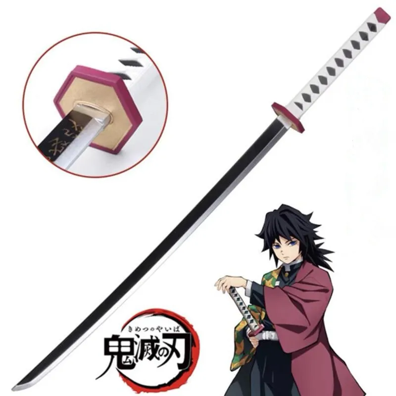 104cm Tomioka Giyuu Cosplay Katana Carbon Steel Demon Slayer Anime Sword   China Katana and Katana Sword price  MadeinChinacom