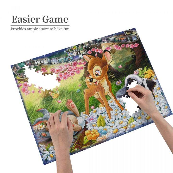 disney-collectors-editon-bambi-wooden-jigsaw-puzzle-500-pieces-educational-toy-painting-art-decor-decompression-toys-500pcs