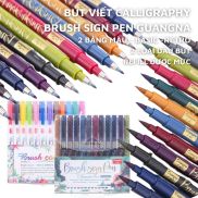 Bút viết thư pháp,viết Calligraphy - Brush Sign Pen GuangNa - Bộ 12 màu