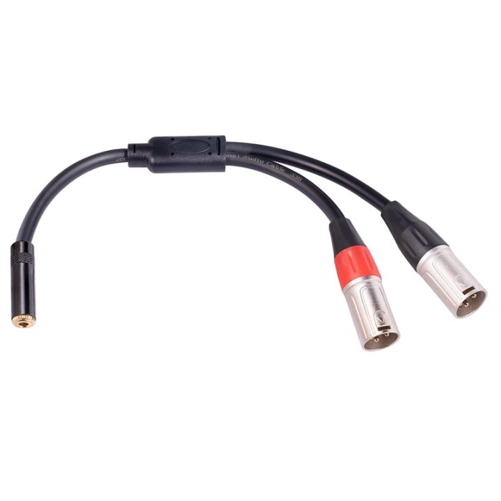 35mm Stereo Female Jack To Dual Xlr 3 Pin Male Plug Y Splitter Ofc Aux Audio Cable 35mm To 6217