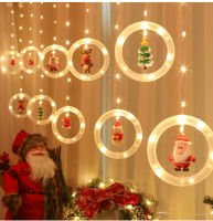 Warm White Waterproof Holiday LED Light String Santa Garland Lamp New Year  Christmas Decor Lights for Curtain Decoration