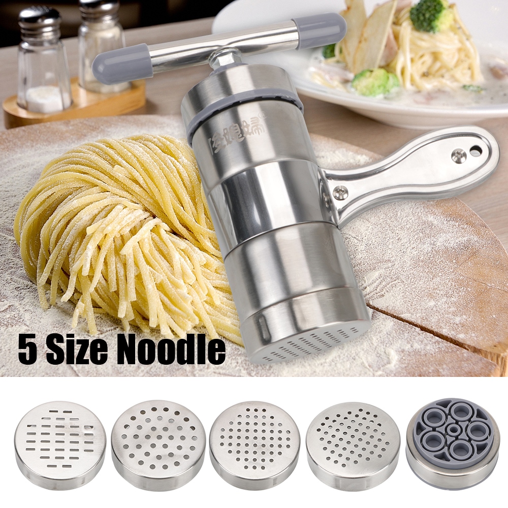Stainless Steel Pasta Noodle Maker Fruit Juicer Spaghetti Manual Press Machine 