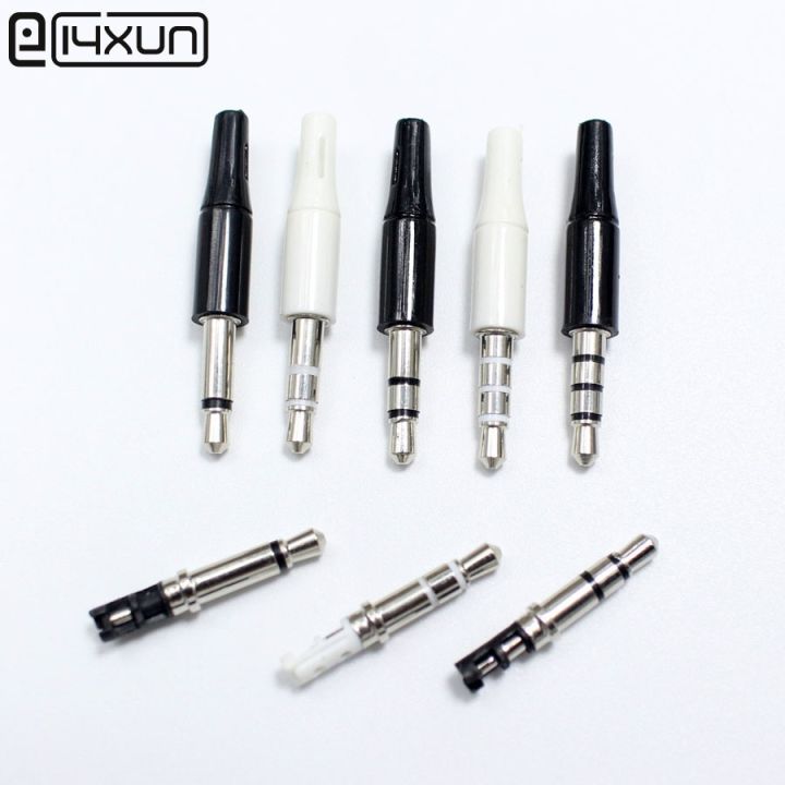 10pcs-white-and-black-3-5mm-stereo-headset-plug-4-pole-3-pole-3-5-audio-plug-jack-adapter-connector-for-iphone