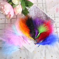 50pcs 3-5 Inches Turkey Marabou Feathers Pink Washed Down Fluffy Wedding Jewelry Decoration