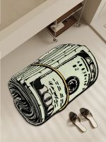 【DT】hot！ Money Soft Bedroom Carpets Bedside Rugs Room US dollar Rug Door Dry Absorbent Mats