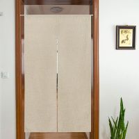 【YD】 Door Curtain Plain Color Dining Room Partition Drape Entrance Hanging Half-curtain