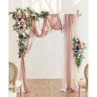 【CC】¤►  6 to 10 Meters Wedding Sheer Arch Drapes Fabric Draping Curtain Drapery Supplies Hanging Decoration