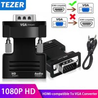 1080P HDMI-compatible to VGA Cable Converter With 3.5mm Jack Audio for PC Laptop TV Projector VGA to HDMI-compatible Converter