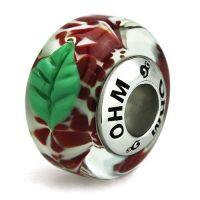 บีดแก้ว มูราโน่ Berry Modest Light OHM Murano Glass Bead Charm