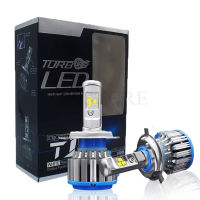 ไฟหน้า LED หลอดไฟหน้ารถยนต์ T1 TURBO LED ไฟหน้ารถยนต์ แสงสีขาว h1 h3 h4 h7 h8 h11 9005(hb3) 9006(hb4) 9012(hir2) 35W-40W 6000K (1คู่)