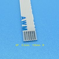 10pcs/lot FFC FPC flat flexible cable 0.5mm pitch 6 pin 6PIN Reverse Length 150mm 15cm Width 3.5mm Ribbon Flex Cable Wires  Leads Adapters