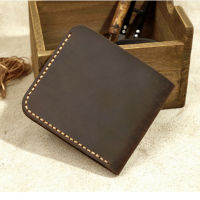 Top Genuine Leather Mens Wallet Retro Handmade Wallet for Men Durable Real Leather portfel male cartera hombre Purse for men