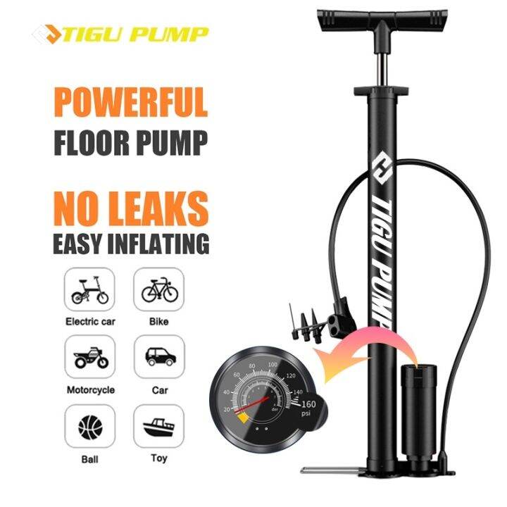 r5AvvvLB TIGU High Pressure Bicycle Pump With Gauge 160 PSI Air Pump