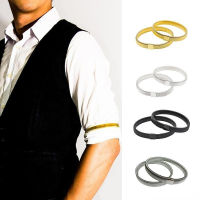 1PC Unisex ยืดโลหะยืดหยุ่น Garters Mens Elasticated Arm Band เสื้อแขน Holder