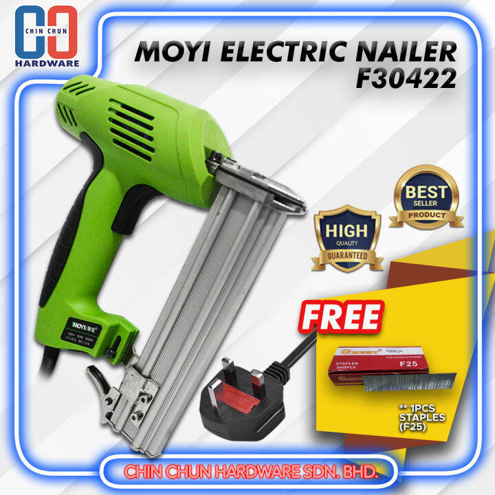 MOYI ELECTRIC BRAD NAILER F30422 GREEN BRAD NAILER F30422 WITH FREE