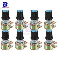 【JH】 5 PCS/Lot Potentiometer Resistor 1K 5K 10K 20K 50K 100K 500K Ohm 6 Pin Linear Taper for with Cap