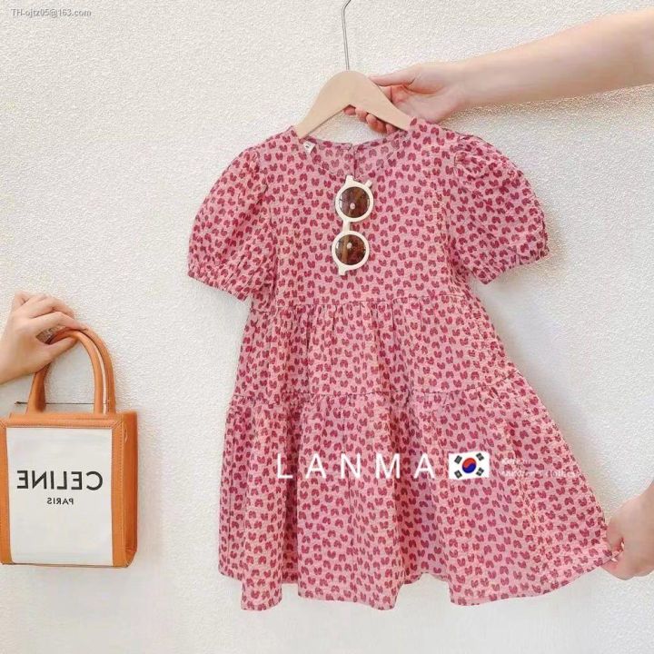 childrens-wear-western-style-girls-dress-summer-2023-children-new-han-edition-hubble-bubble-sleeve-princess-skirt-in-the
