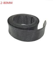 ☏☊☢ high quality black 3-14MM Cable Sleeve black Wire Protection PET Nylon Cable Sleeves wire cable Braided Cable Sleeve