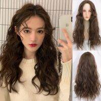 GAKA Long Curly Lolita Girl Jk Face Repair Cute Wool Curl Brown Nature Anime Cosplay Synthetic Wig High Temperature Resistant Fi