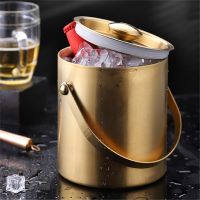 304 2L/3L Stainless Steel Ice Bucket Portable Double Wall Insulated with Lid Hotel Champagne whiskey Beverage beer tools