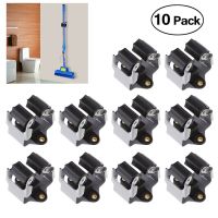 10pcs Broom Hanger Mop and Broom Holder Broom Organizer Grip Clips Wall Mounted Garden Storage Rack with Screws Office Kitchen Cleaning Tools