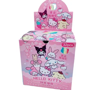 Sanrio Blind Box Doll Eraser Cartoon Cute Hello Kitty My Melody Kuromi  Eraser Mystery Box Student