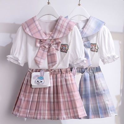 【Ready】🌈 dong rls suit of jk iform pupils new summer two-piece dress dress te