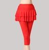 Tennis Badminton Dance Tights Woman Compression Knee Length Skirt Pants Sports Double Layer