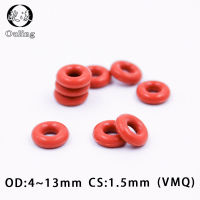 10PCS/lot Red Silicon Ring Silicone O ring 1.5mm Thickness OD4/5/6/7/8/9/10/11/12/13mm Rubber O-Ring Seal Gasket Oring Washer Furniture Protectors Rep