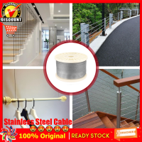 สายสแตนเลส T316 1/8 "50ม.,สายเครื่องบินสำหรับราวลูกกรงดาดฟ้าก่อสร้าง7X7เส้นป้องกันการเกิดสนิมทนทาน650กก. มาพร้อมกับเครื่องตัดสายเคเบิล