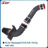 Turbo Air Intake Kit Fit สำหรับ Ford Mustang (Gtlx) 5.0L V8แก๊ส1987-1993สูง Flow Air Filter การปรับเปลี่ยนรถ