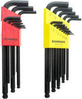 Bondhus 20199 Balldriver L-Wrench DoublePK, 10999 1.5-10mm &amp; 10937 0.050-3/8" Pack of 1 L-Wrench