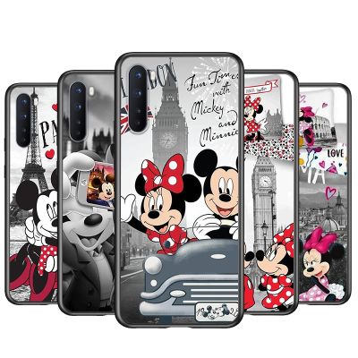 「Enjoy electronic」 Soft TPU Mickey Minnie Travel Silicone Cover For OnePlus Nord CE 2 N100 N10 9 9R 8T 8 7T 7 6T 6 5T Pro Black Phone Case