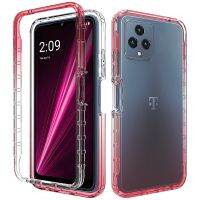 เคสโทรศัพท์ป้องกันสีสองชั้นไล่ระดับสีสำหรับ T-Mobile Revvl 6 Pro 5G Revvl6ทนทานต่อการกระแทกฝาครอบกันชนใส CarterFa